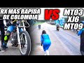 La yamaha rx mas rpida de colombia vs mt03 xj6 mt09 drag race fullgass