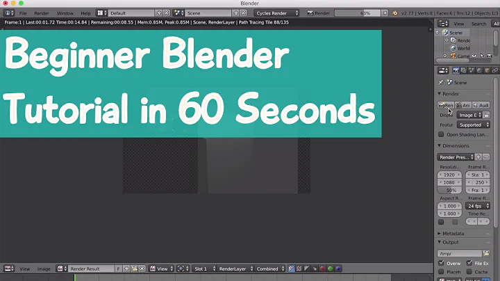 Learn Blender Fast: Introduction in 60 Seconds