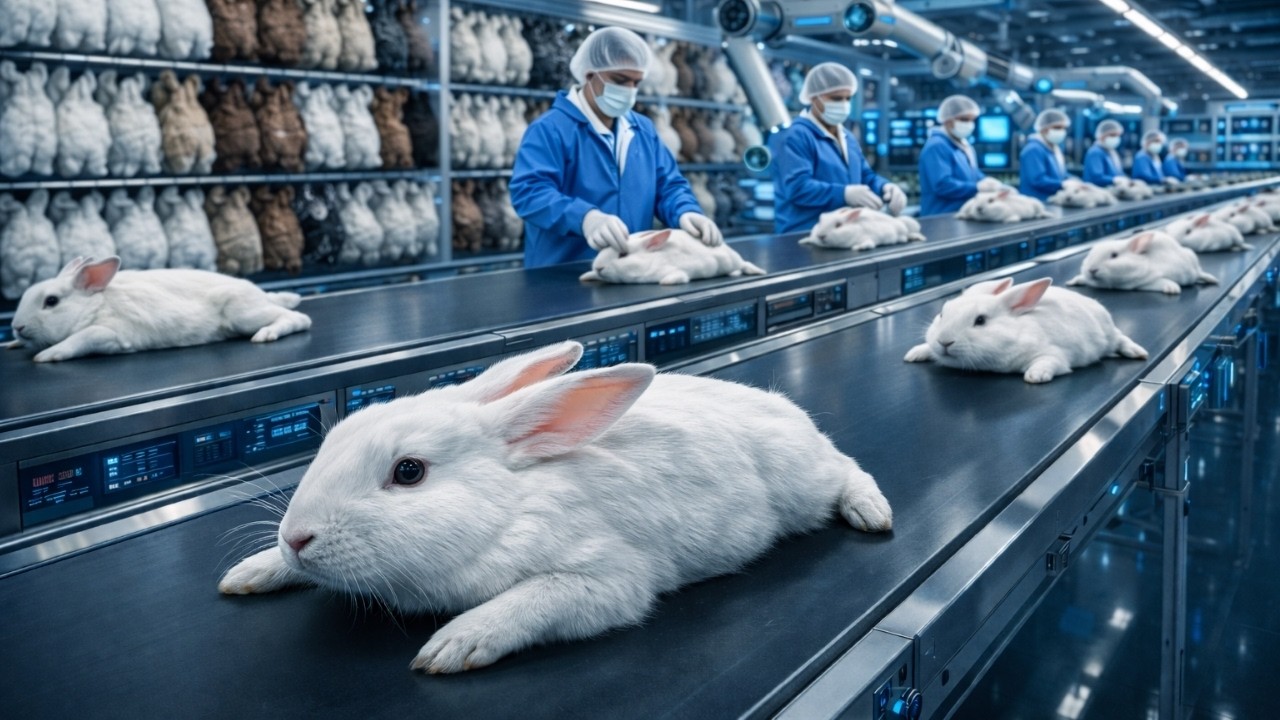 Inside The Rabbit Processing Facility | From Rabbit Skin To Luxury ...
