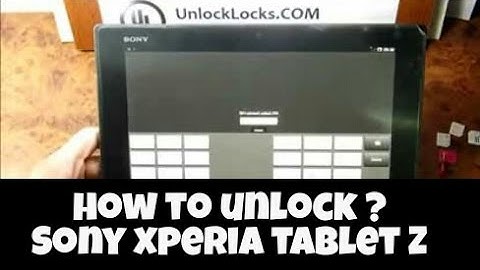 How To Unlock Sony Xperia Tablet Z  by Unlock Code From UnlockLocks.COM