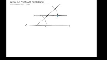 Geometry Lesson 3.3 Proofs with Parallel Lines