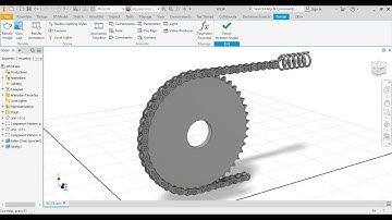 |Roller Chains and Spring drive|Animation|Tutorial|Inventor Studio|