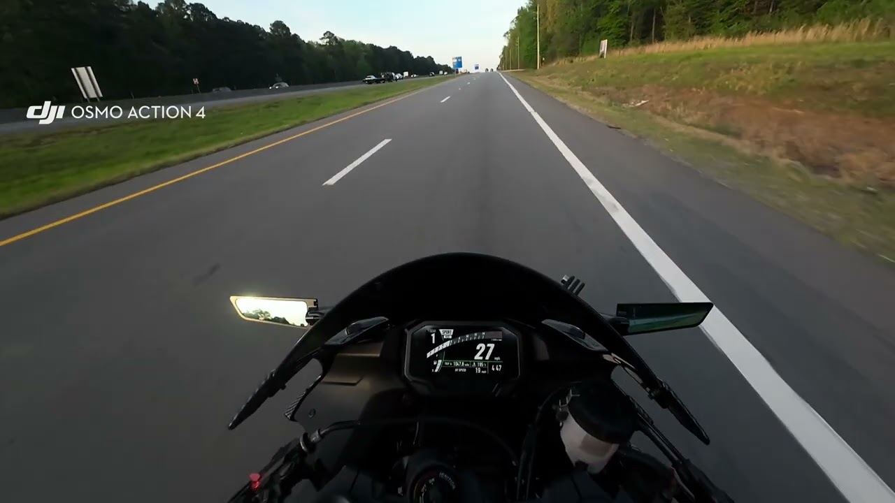 Riding to Clinton library #kawasaki #zx6r #arkansas #djiaction4