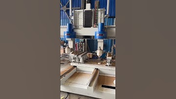 Máy CNC gia công trung tâm 5 trục 4 đầu gia công 2 bàn độc lập | Máy chế biến gỗ Semac