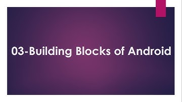 03 Building Blocks of Android