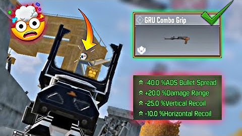 NEW *GRU Combo Grip* AK 47 GUNSMITH LOADOUT | HIGH DAMAGE AND LOW RECOIL | COD MOBILE BR  GAMEPLAY 🔥