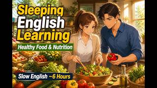 Sleeping English Learning | Healthy Food and Nutrition | Slow & Clear  | Beginner Listening screenshot 2