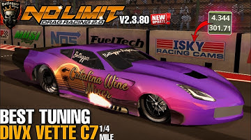 Latest Tune Divisionx Corvette C7 4.3 second 1/4 mile no limit drag racing 2 V2.3.80