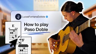 How to play Pasa Doble flamenco acoustic guitar easy tutorial