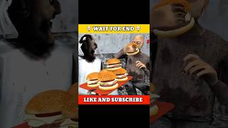 Grandpa ate Granny's share of the burger, so Granny started chasing him #shorts #funny #viral #video