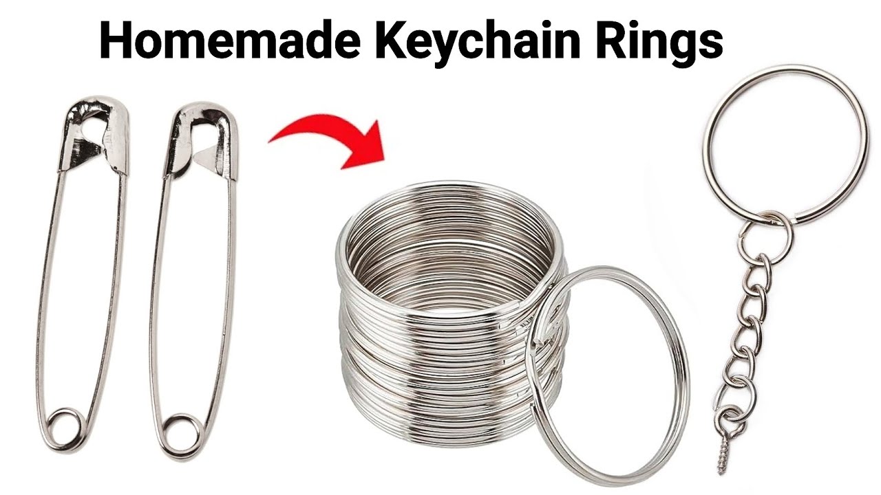 Key Ring Tutorial How to make Keychain ring at home/DIY homemade keychain ring/easy ...