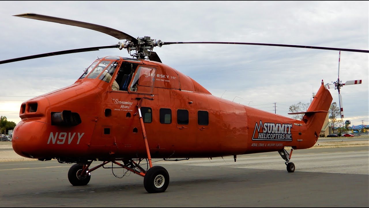 Sikorsky S-58 Start-Up & Takeoff - “Riptide” N9VY Helicopter (N698) - YouTube