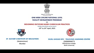 ONLINE NATIONAL LEVEL FACULTY DEVELOPMENT PROGRAM ON DESIGNING OUTCOME BASED CURRICULUM PRACTICES