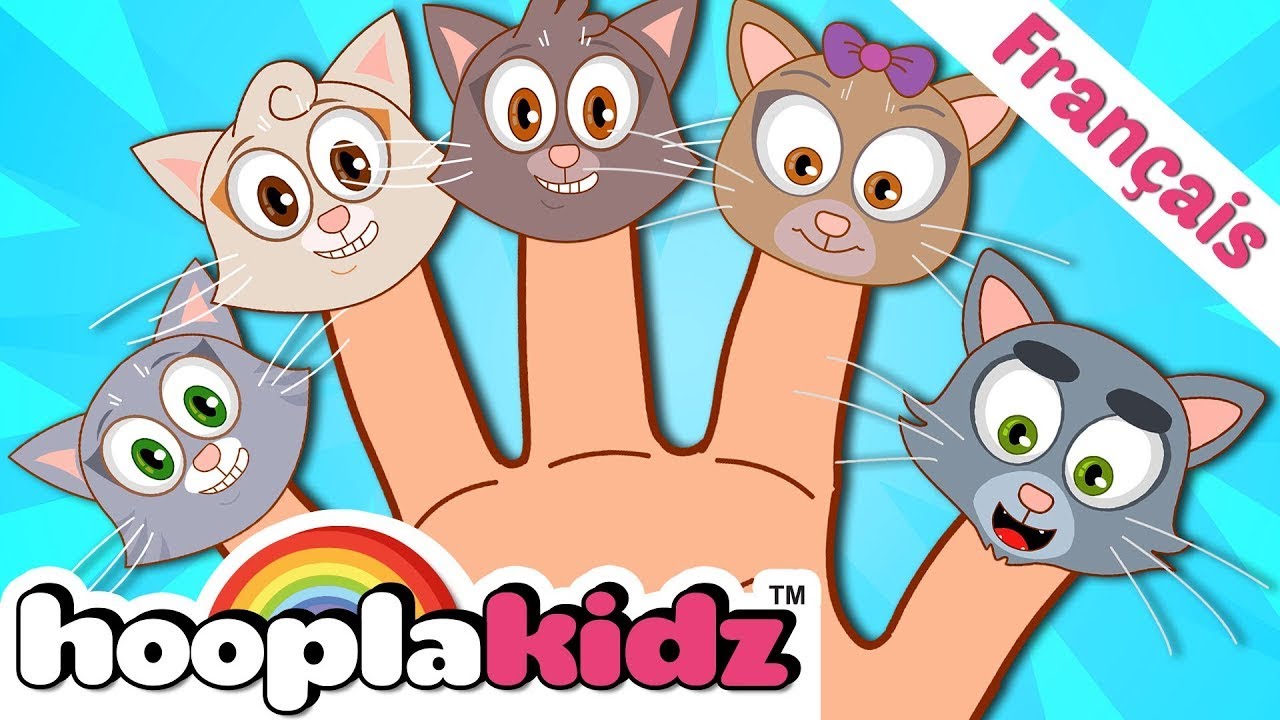 ⁣La Famille De Doigt De Chat Et Plus | Chansons Et Comptines Pour Enfants | HooplaKidz Franҫais