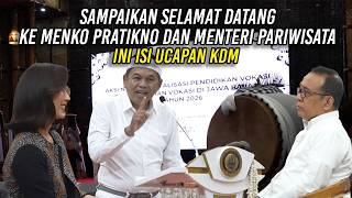 WELCOME TO COORDINATING MINISTER PRATIKNO AND THE MINISTER OF TOURISM | HERE IS THE CONTENT OF KD...