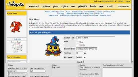 Neopets User Shop Price Checker - HiddenBelow.com