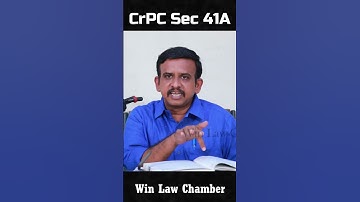 #shortsvideo | CrPC Sec 41A | Win Law Chamber | Adv G Karupasamy Pandian |