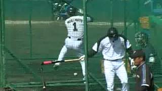20080217田中賢介フリー打撃練習@名護