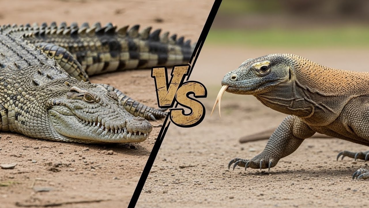 Komodo Dragon vs. Saltwater Crocodile: Lethal Venom vs. Prehistoric Armor!