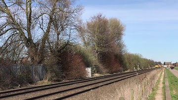 DB Cargo UK Royal Train locos 67006 Royal Sovereign and 67005 Queen’s Messenger pass Attenborough.