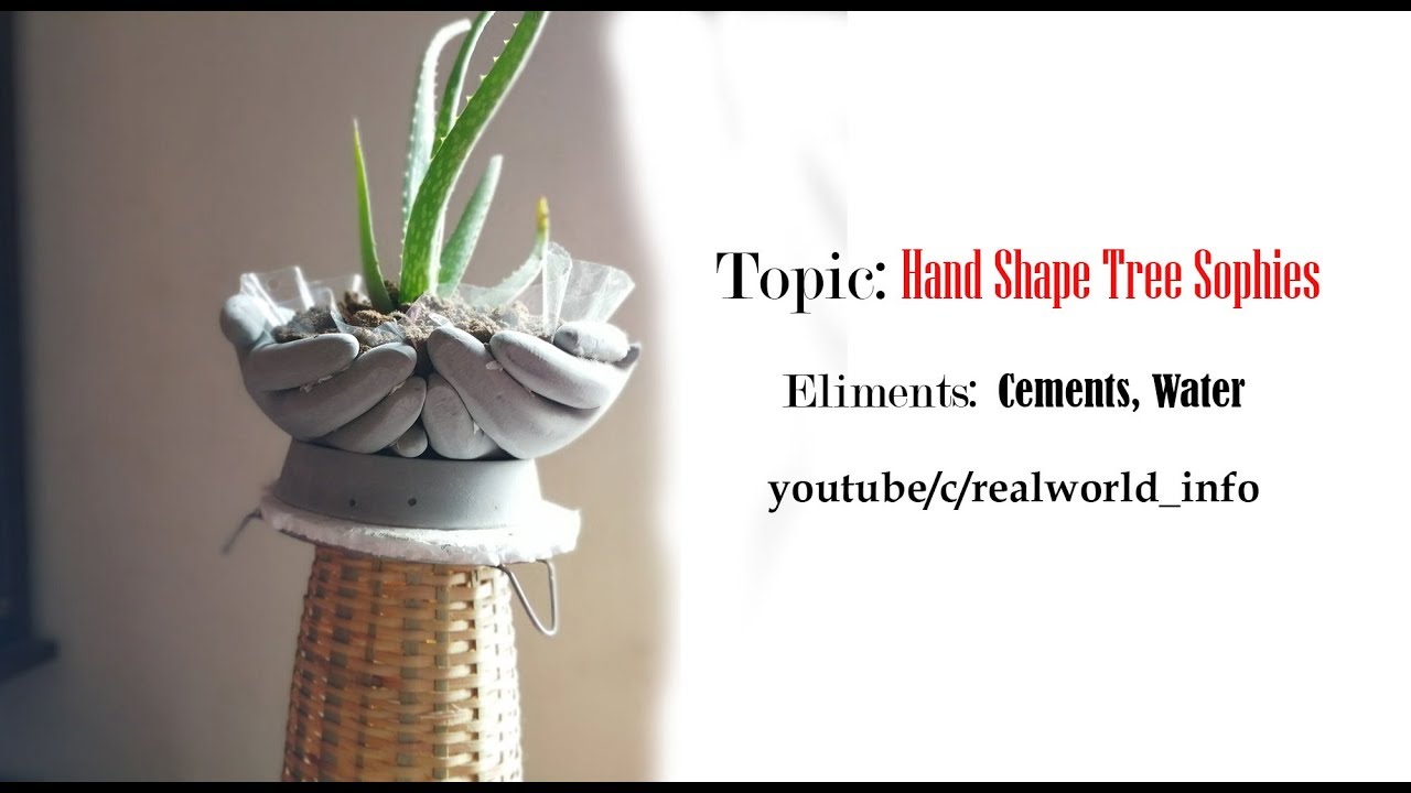 Home made Hand Shape Tree sophie's || cement made 5 minutes crafts 2019