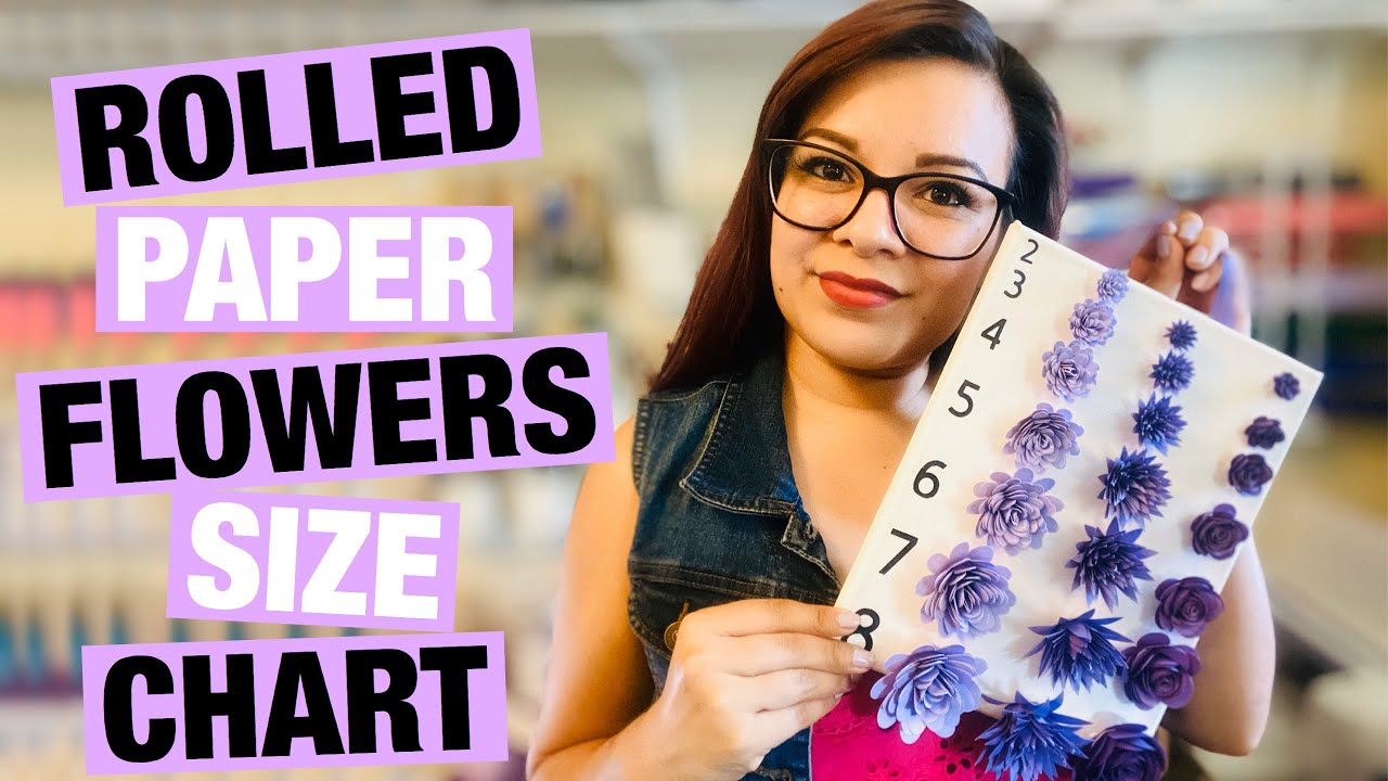 How to make a size chart for rolled paper flowers with Cricut Design