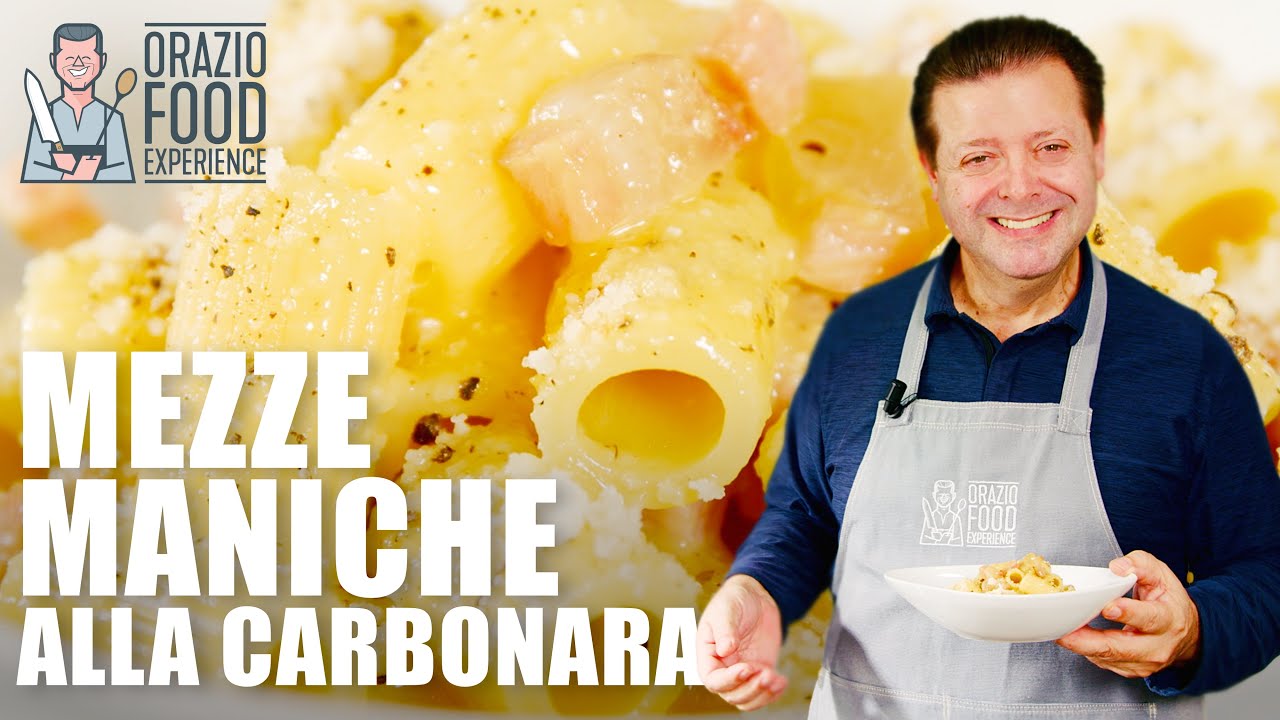 MEZZE MANICHE ALLA CARBONARA - Cremose e squisite