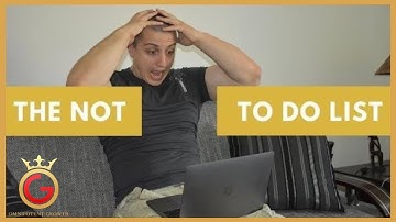 The Not To Do List | The 10 Habits To Break