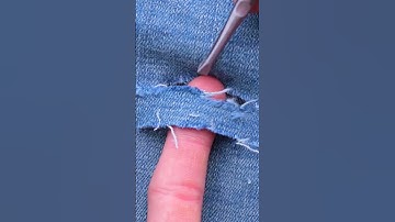DIY distressed jeans are a breeze with this tip! 👖