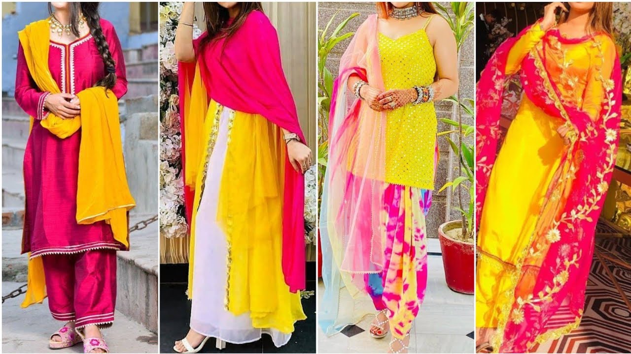 Party Wear Yellow color Art Silk fabric Salwar Kameez : 1877503