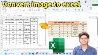 How to convert image to text in Ms Excel |convert image data into text in excel