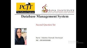 database management second question set