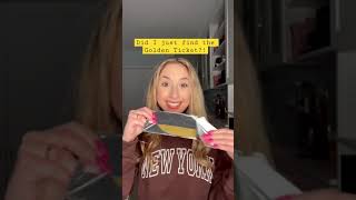 Did I just find the Golden Ticket! #shorts #willywonka #goldenticket #wonka