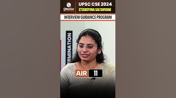 Ettaboyina Sai Shivani (AIR 11) – UPSC Topper Interview! ✨ #UPSCResult2024 #UPSCResult #PWOnlyIAS