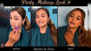 Party Makeup Tutorial 😍 || before & After look 😍 || Step By Step | Mushab Vlog