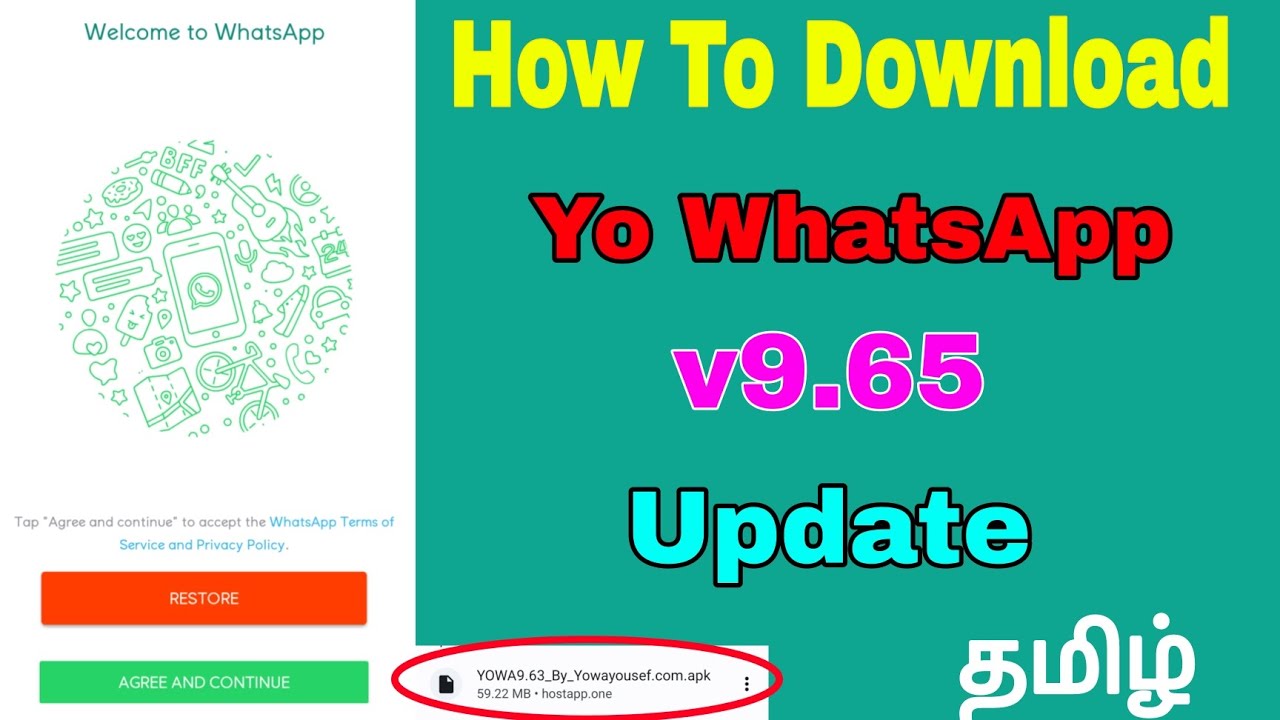 How To Download Yowhatsapp v9.65 Latest Version In 2023 Tamil