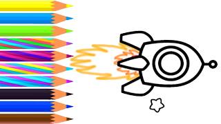 كيفية رسم صاروخ؟ - تعلم الرسم خطوة بخطوة - ألعاب رسم للأطفال screenshot 3