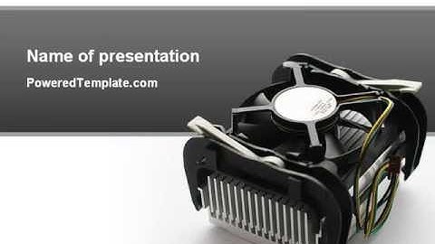 Processor Cooler PowerPoint Template by PoweredTemplate.com