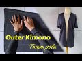 Cara memotong outer tanpa pola || Bagian #1 Membuat outer kimono tanpa pola