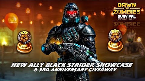 NEW ALLY BLACK STRIDER LVL 60 REVIEW AT STOKER FACILIY!! - Dawn of Zombies Survival