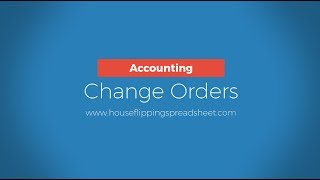 How to Track Change Orders