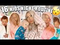 Night Time Routine with 16 KIDS! *real life*