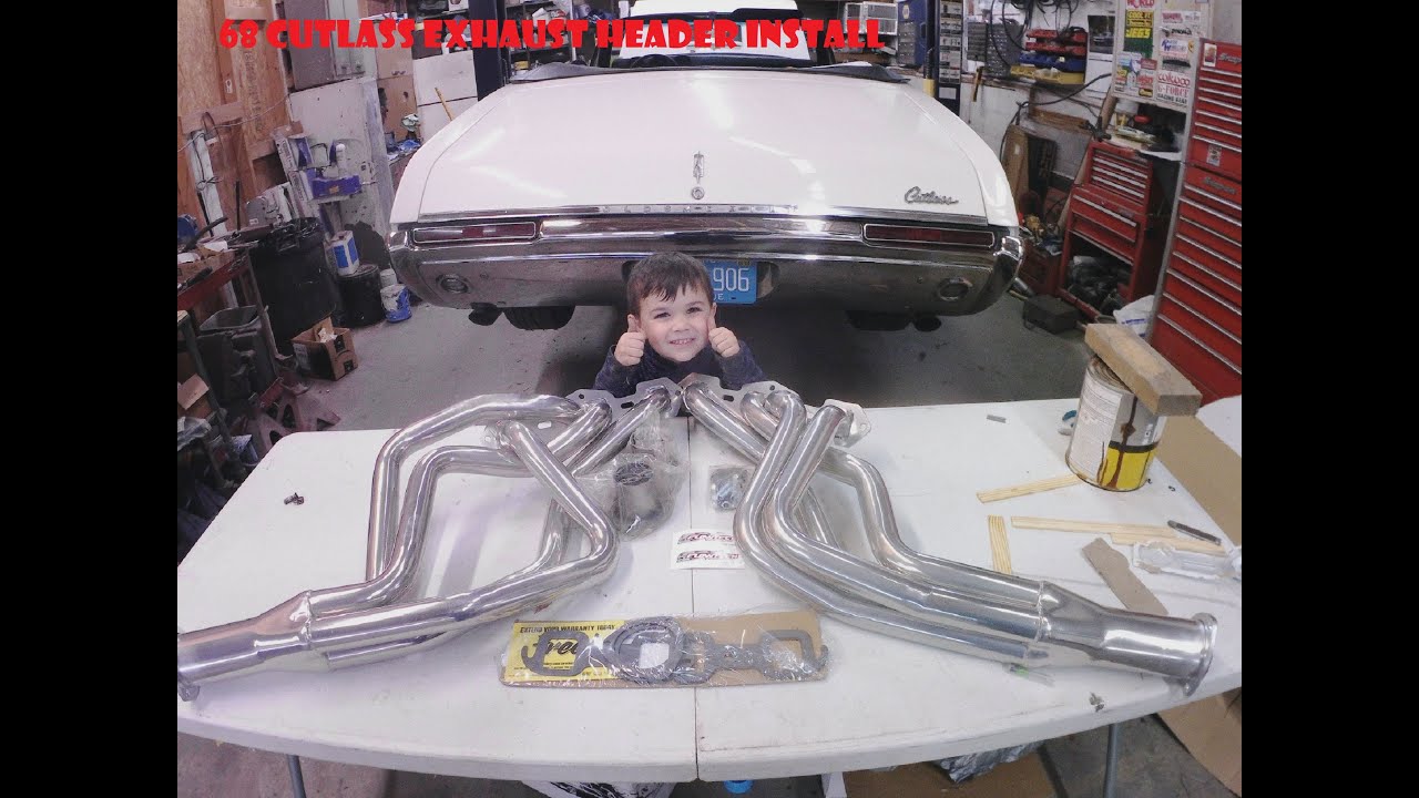 68 Cutlass Exhaust Header Installation YouTube