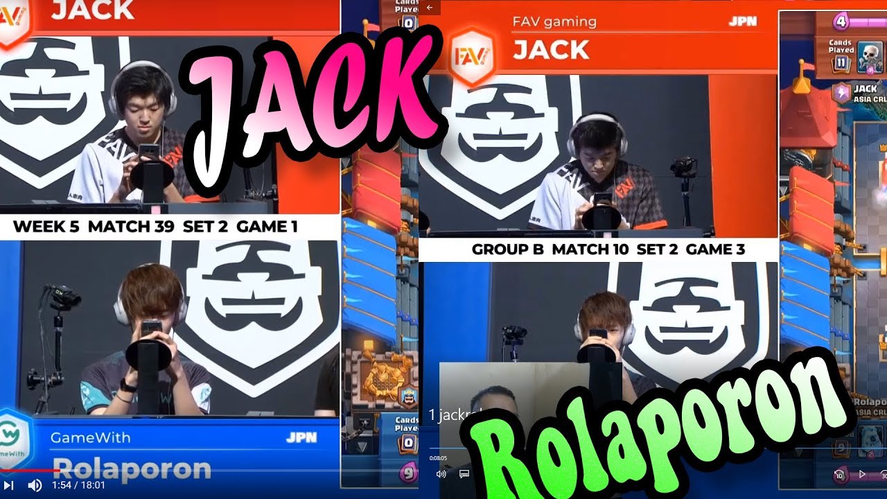 🔥JACK vs Rolaporon 👈CRL Asia 2  Clash Royale