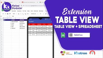 Extension Table View, Spreadsheet + Table View - Kodular | (MIT App Inventor,Appybuilder,Thunkable)