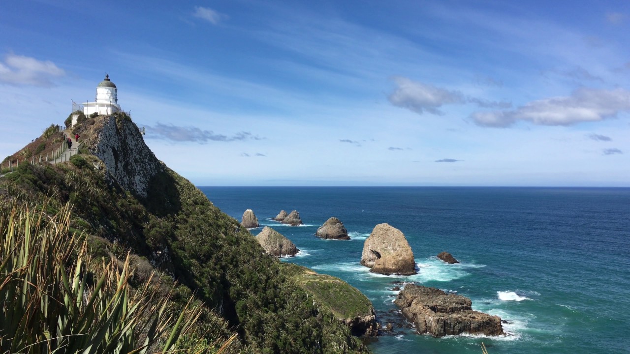 Nugget Point Lighthouse, New Zealand -- October 2016 (4K)