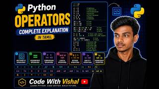 Code With Vishal | Python Full Stack Tamil 💻Python Operators Explained in One Video