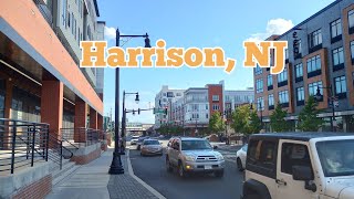 Walk tour in Harrison New Jersey USA PATH Station to some of the streets north of the station