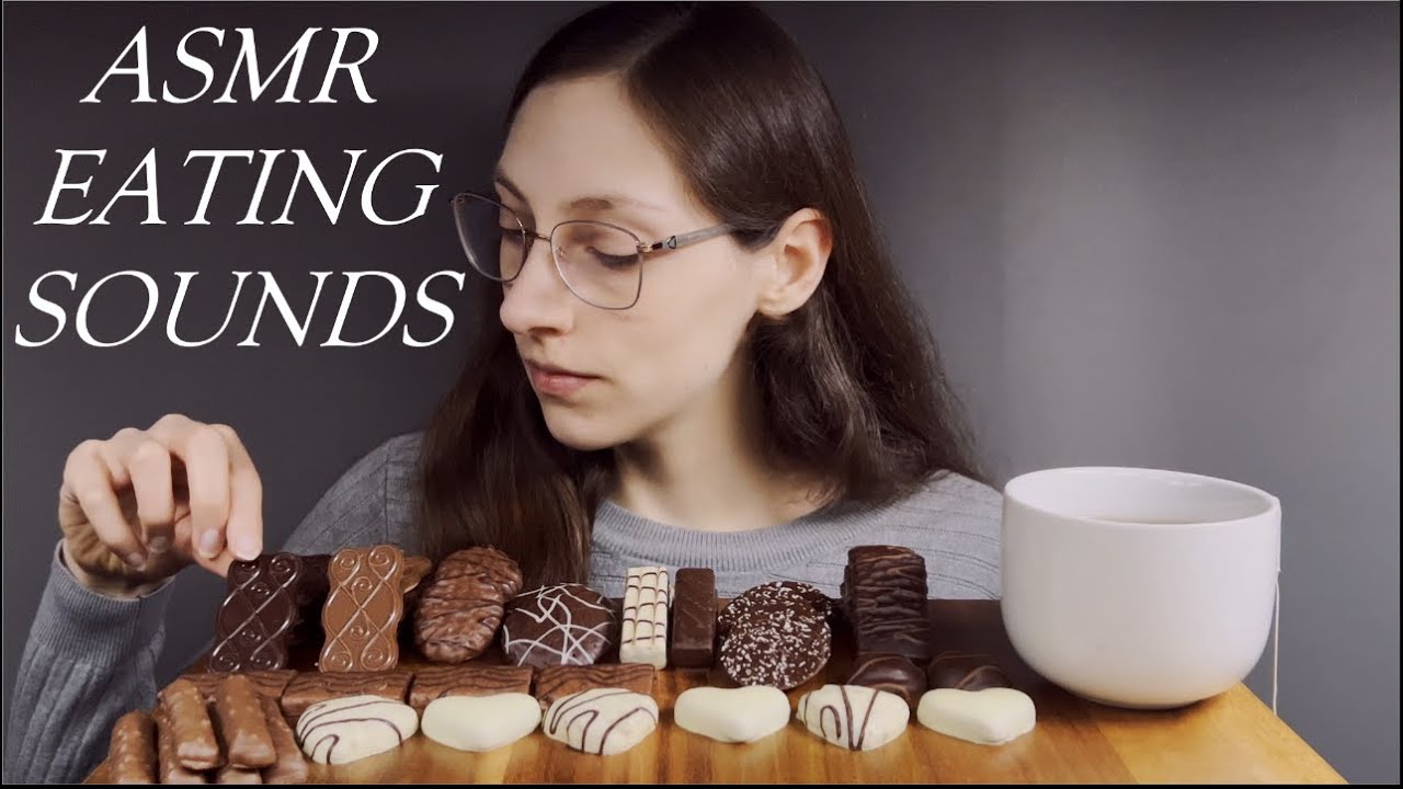 ASMR / WHITE TEA / BELGIAN CHOCOLATE COVERED BISCUIT'S  / EATING SOUNDS
