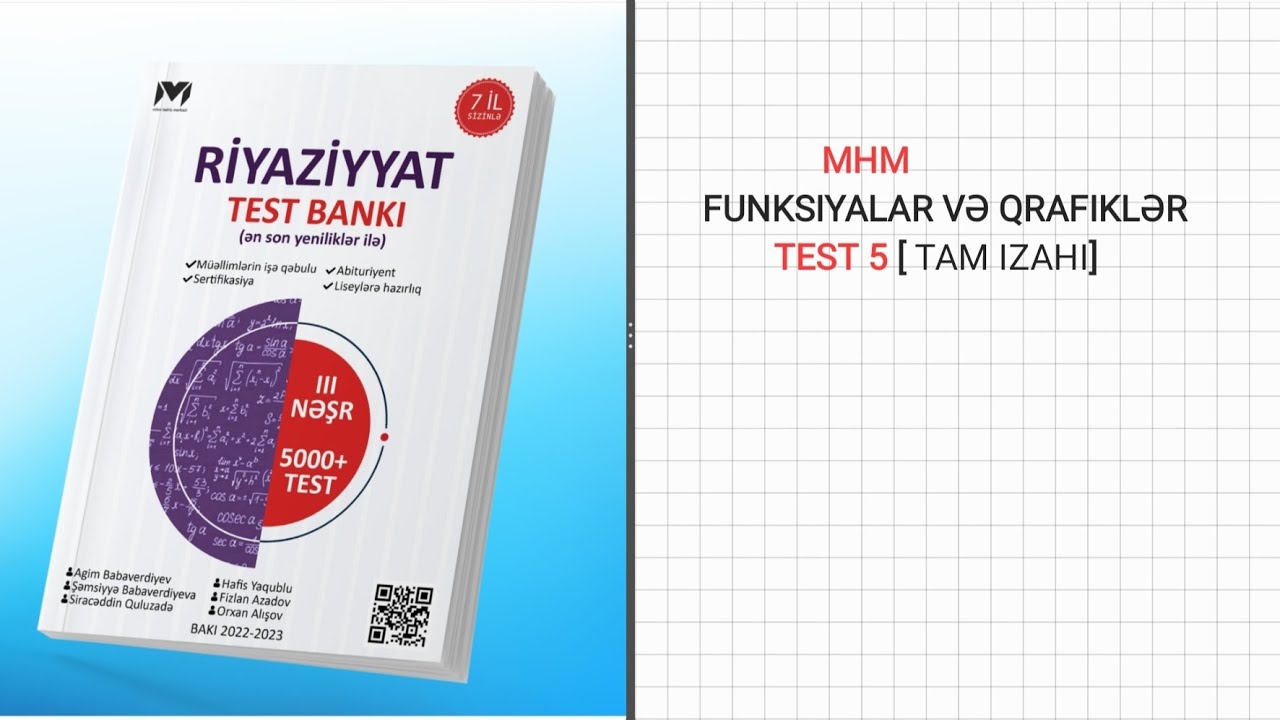 MHM FUNKSIYALAR VƏ QRAFIKLƏR TEST 5 [TAM İZAHLI]
